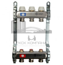 Коллектор из нержавеющей стали без расходомеров на 3 контура SMS 0922 000003 