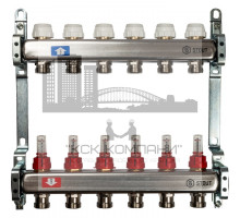 Коллектор из нержавеющей стали с расходомерами на 6 контуров SMS 0917 000006 