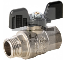 Кран шаровой полнопроходной ВР/НР 1/2", ручка бабочка 