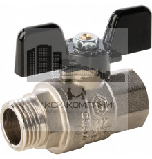 Кран шаровой полнопроходной ВР/НР 1/2", ручка бабочка 