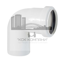 Отвод  Raupiano Plus 50 на 87° для систем внутренней канализации 