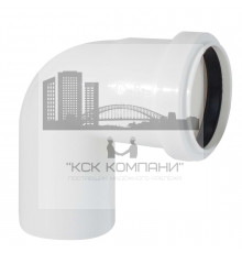 Отвод  Raupiano Plus 50 на 87° для систем внутренней канализации 