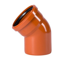 Отвод рыжая ф160 для наружного применения Политэк