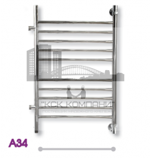 Полотенцесушитель водяной ЭРАТО А34 БП 600x500, с боковым подключением (Erato)