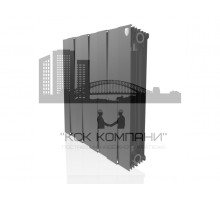 Радиатор биметаллический Pianoforte 500 x8 Noir Sable, боковое подключение