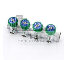 Регулирующий проходной коллектор  ВР-НР 3/4"х1/2" с 4 отводами (EUR) FK 3824 3412