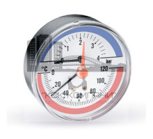 Термоманометр аксиальный 80 мм F+R818 (TMAP) 4 бар (Ваттс)