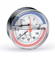 Термоманометр аксиальный 80 мм F+R818 (TMAP) 4 бар (Ваттс)