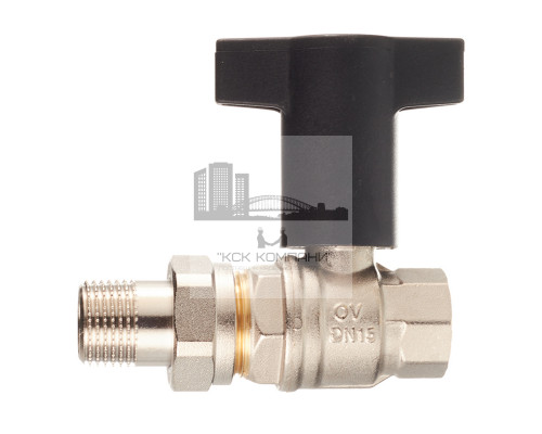 Кран шаровый 3/4 НГ с американкой маховик пластмассовый 1075706