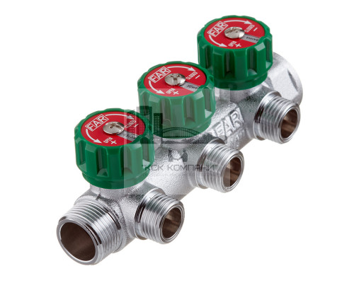 Коллектор  FK 3822 3412TP  регулирующий проходной ВР-НР 3/4х1/2 с 3 отводами