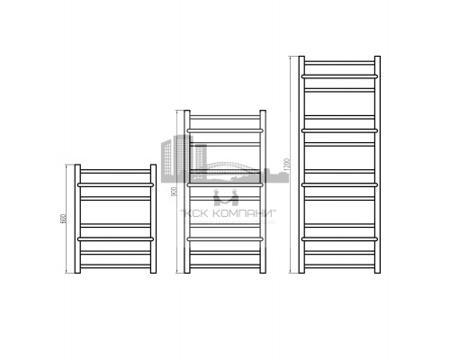 Водяной полотенцесушитель Vista 480x1500