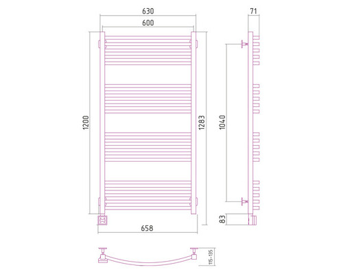 Электрический полотенцесушитель Сунержа Аркус 1200x600 L 00-0532-1260 (Sunerzha) Электрический полотенцесушитель Сунержа Аркус 1200x600 L 00-0532-1260 (Sunerzha)