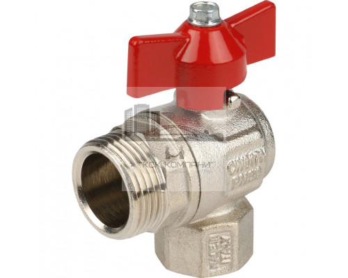 Кран шаровой угловой со сгоном (бабочка) 1/2