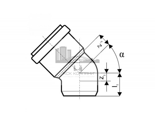 Отвод наружной канализации 160 мм, 87 градусов 222240 )