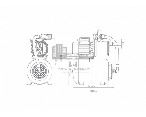Насосная станция ДЖАМБО 70/50 Н-24, с гидроаккумулятором (Dzhileks)