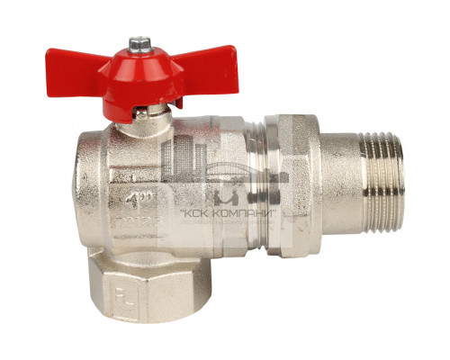Кран шаровой угловой со сгоном (бабочка) 1