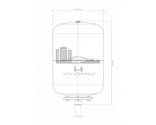 Вертикальный расширительный бак В 24, 7724 (Jeelex)