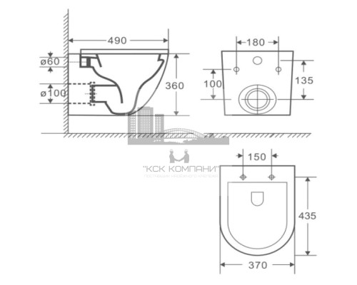 Унитаз подвесной  FB001 VICTORIA