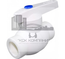 Кран шаровой полипропиленовый Ø 63 мм (белый)