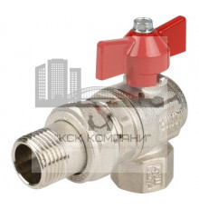 Кран шаровой угловой со сгоном (бабочка) 1/2