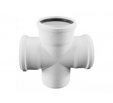 Крестовина одноплоскостная  Raupiano Plus 110х110х110мм 87° для систем внутренней канализации 