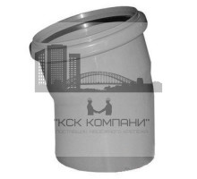 Отвод 50 на 15 градусов для канализации, Политэк