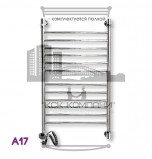 Полотенцесушитель электрический ЭРАТО А17 ВП 500x600, с верхней полкой (Erato)