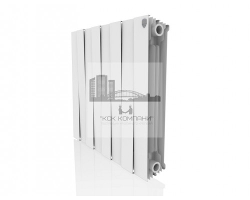 Радиатор биметаллический Pianoforte 500 x8 Bianco Traffico, боковое подключение
