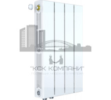 Радиатор биметаллический SUPReMO VENTIL 500 x4, нижнее левое/правое подключение 