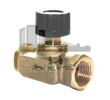 Ручной запорный клапан с внутренней резьбой, возможностью подключения измерительных ниппелей  ASV-M