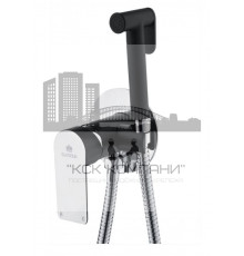 Смеситель встраиваемый с гигиеническим душем GZ21057-C черный/хром