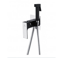 Смеситель встраиваемый с гигиеническим душем GZ28057-C черный/хром