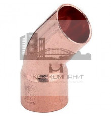 Угольник однораструбный 45° 101336 медный под пайку 28 (Виега)