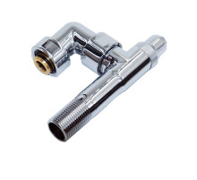Вентиль угловой поворотный для полотенцесушителя 1/2" НР × 1" ВР