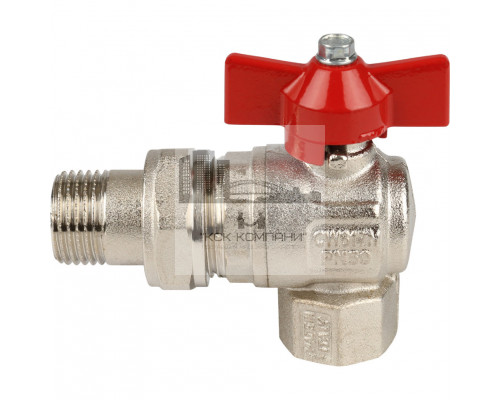 Кран шаровой угловой со сгоном (бабочка) 1/2