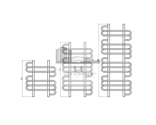 Водяной полотенцесушитель Rivolo 500x1200