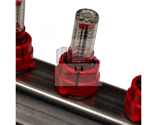 Коллектор из нержавеющей стали с расходомерами на 5 контуров SMS 0917 000005