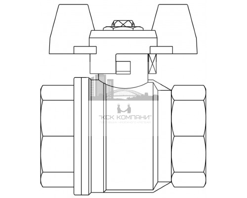 Кран шаровый 1 ВВ маховик из алюминия