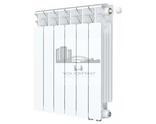 Радиатор биметаллический Base VENTIL 500 x6, нижнее левое/правое подключение