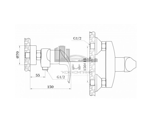 Смеситель для душа ENGELBART GZ03052