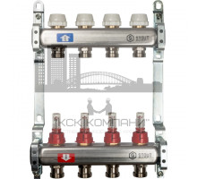 Коллектор из нержавеющей стали с расходомерами на 4 контура SMS 0917 000004 