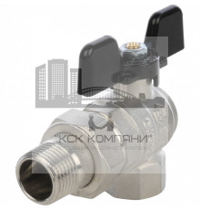 Кран шаровой полнопроходной угловой ВР/НР 1/2" американка, ручка бабочка 