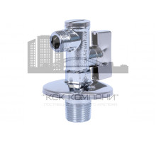 Кран шаровой угловой с фильтром и розеткой хромированный с розеткой  Minnesota 1/2" x 3/8"