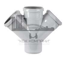 Крестовина одноплоскостная 110 на 45 градусов для канализации, Политэк