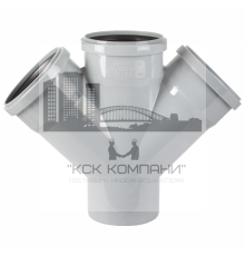 Крестовина одноплоскостная 110 на 45 градусов для канализации, Политэк