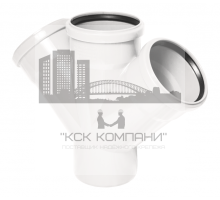 Крестовина одноплоскостная  Raupiano Plus 10х110х110мм 45° для систем внутренней канализации 