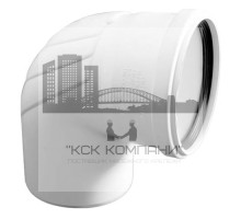 Отвод  Raupiano Plus 110 на 87° для систем внутренней канализации 