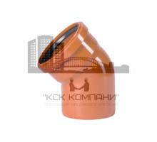 Отвод наружной канализации 110 мм, 45 градусов 220220 )