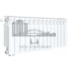 Радиатор биметаллический Monolit Ventil 350 x14, нижнее левое/правое подключение 