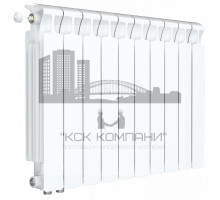 Радиатор биметаллический Monolit Ventil 500 x10, нижнее левое/правое подключение 